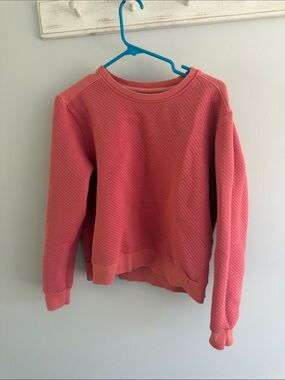 Born Primitive Quilted Crewneck Sweatshirt in Coral